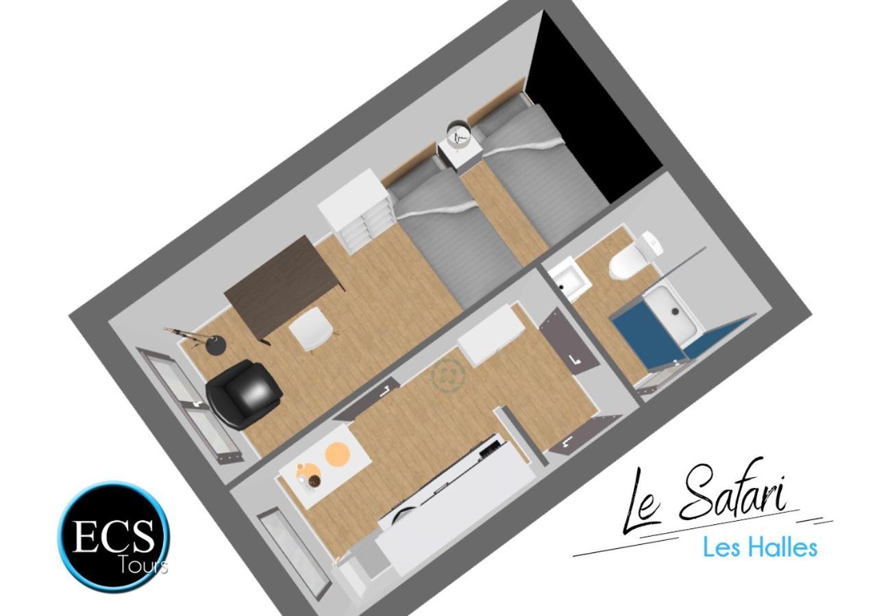 Appartamento Le Safari - Parking - HyperCentre - Hopitaux - Arrivée Autonome Tours Esterno foto